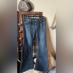 ZCO Premium Jean Woman’s 13/14 Dark Wash Mid Rise Z Curve Boot Cut Denim